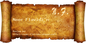 Neer Flavián névjegykártya